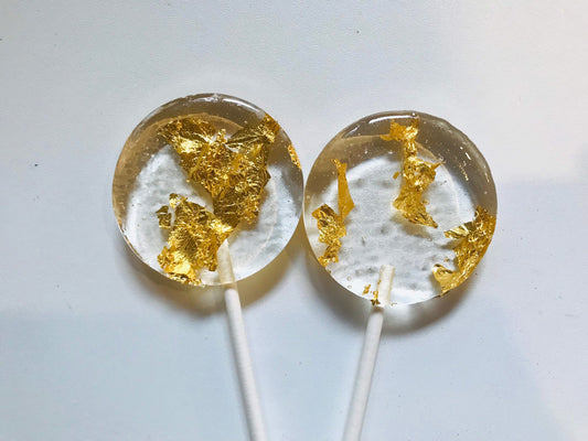 Real gold flaked lollipops