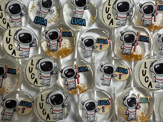 ASTRONAUT THEMED PARTY, Astronaut favors, Astronaut Lollipops, First Trip Around the Sun, Galaxy Astronaut Decoration